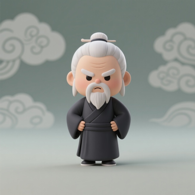 456Q版卡通风格的老子形象预览效果