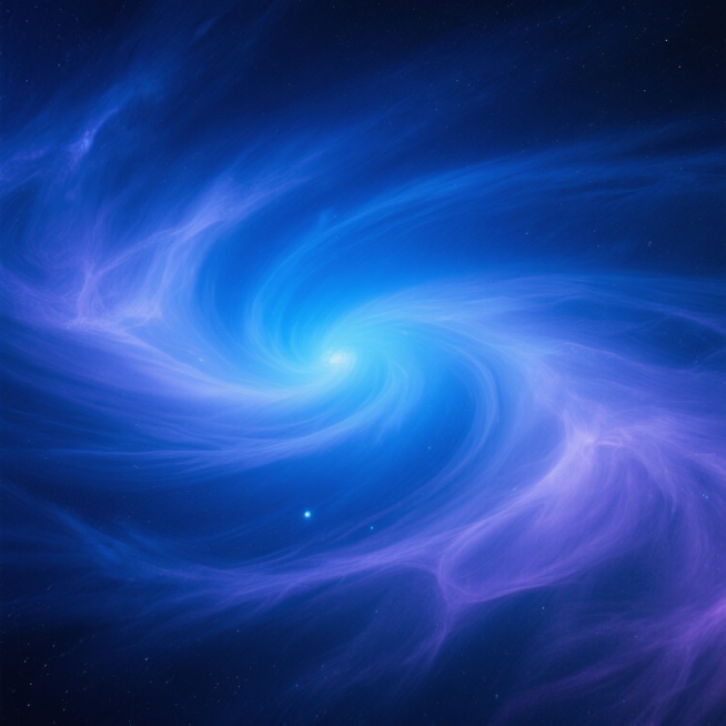 远景镜头，在浩瀚无垠的宇宙深处，深邃的渐变蓝色星云如梦幻般弥漫开来，从边缘的幽蓝过渡到中心的宝蓝，层层叠叠，如同细腻的丝绸在静谧的太空中缓缓飘动。柔和而模糊的光影在星云中穿梭、交织，仿佛是宇宙的精灵在翩翩起舞，营造出一种极致宁静且深邃的氛围。画面中没有明确的主体元素，只专注于色彩那自然而流畅的过渡，以及如薄纱般的朦胧质感，色调以各种层次的蓝色为主，点缀着若有若无的淡紫色光晕，增添了几分神秘与空……预览效果