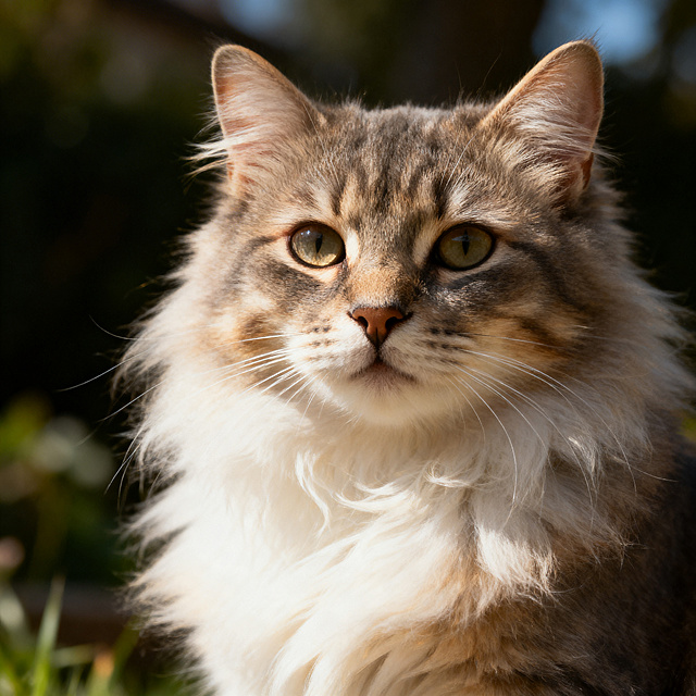 可爱的猫咪，毛发蓬松柔软，神态灵动，画面清晰自然，风格写实