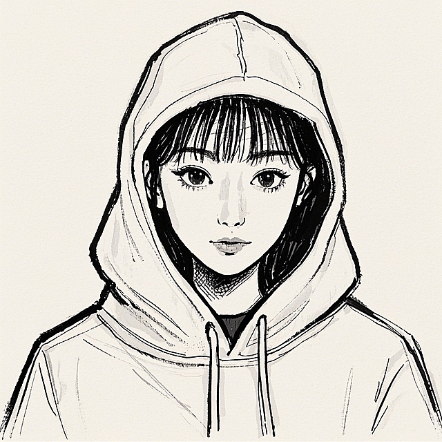 一个戴着帽子的女生