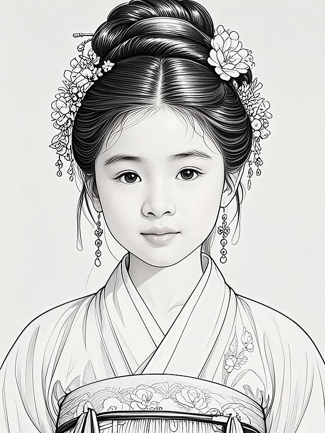 变黑白线稿风格